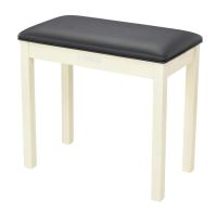 Scaun fix pian Yamaha B1-WA , alb cenusiu mat, sezut negru, piele sintetica