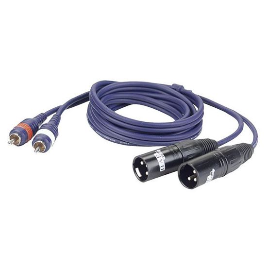 Cablu audio paralel 1.5M Dap Audio FL26 150 , 2xXLR tata 3P, 2xRCA tata, nebalansat