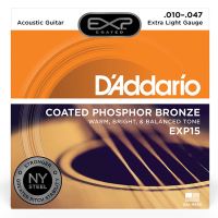 Corzi chitara acustica 10-47 D'Addario EXP15 phosphor bronze , extra light, coated
