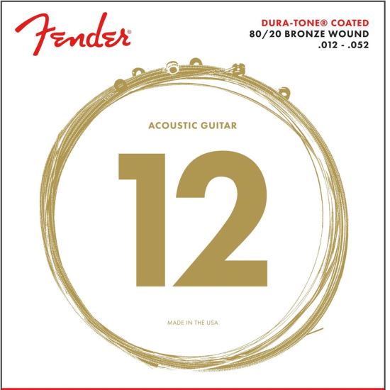Corzi chitara acustica 12-52 Fender Dura-Tone 880L 80/20 , light, coated