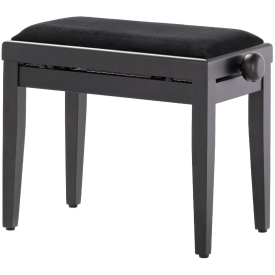 Scaun bancheta pian Thomann KB-15RM , palisandru mat, sezut negru, catifea