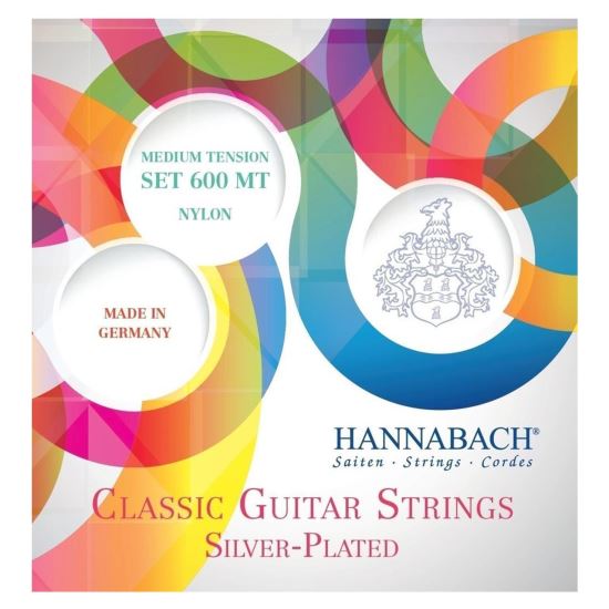 Corzi chitara clasica MT Hannabach 600MT silver plated , medium tension