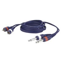 Cablu audio paralel 1.5M Dap Audio FL23 150 , 2xJack 6.3 tata mono, 2xRCA tata