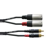 Cablu audio paralel 3M Cordial CFU 3 MC , 2xXLR tata 3P, 2xRCA tata aurit, Rean