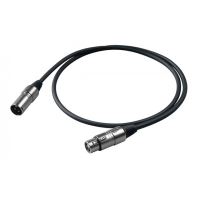 Cablu microfon 1M Proel BULK250LU1 , XLR mama 3P, XLR tata 3P, balansat