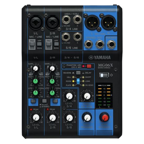 Mixer analogic Yamaha MG06X , 6 canale, cu procesor