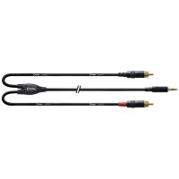 Cablu audio Y 6M Cordial CFY 6 WCC , jack 3.5 tata stereo, 2xRCA tata, aurite, Rean