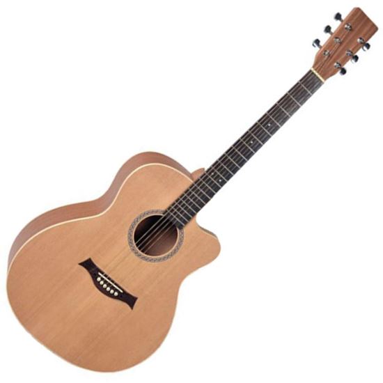 Chitara acustica Hora Jumbo Solo Mahon CTW 4/4 , asimetrica, cutaway