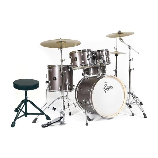 Set tobe acustice Gretsch GEX-E605-5-G , Grey Steel, incl. Scaun
