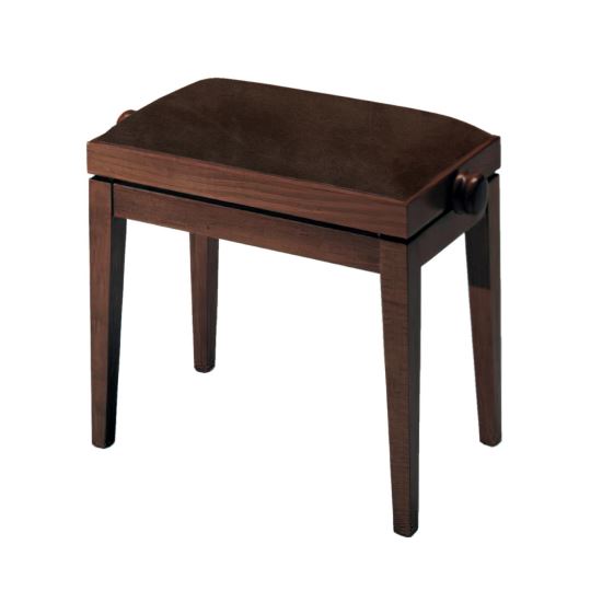 Scaun bancheta pian Discacciati Pro 105R , palisandru mat, sezut maro, catifea