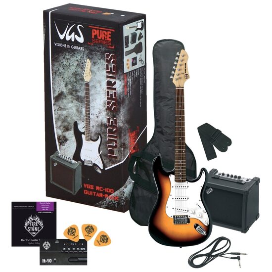 Pachet chitara electrica VGS RC-100 Guitar Pack sunburst