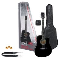 Pachet chitara acustica VGS D-1 Acoustic Player Pack Set neagra