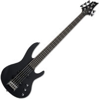 Chitara bass ESP Ltd B-15 Kit BLKS 5 corzi black satin