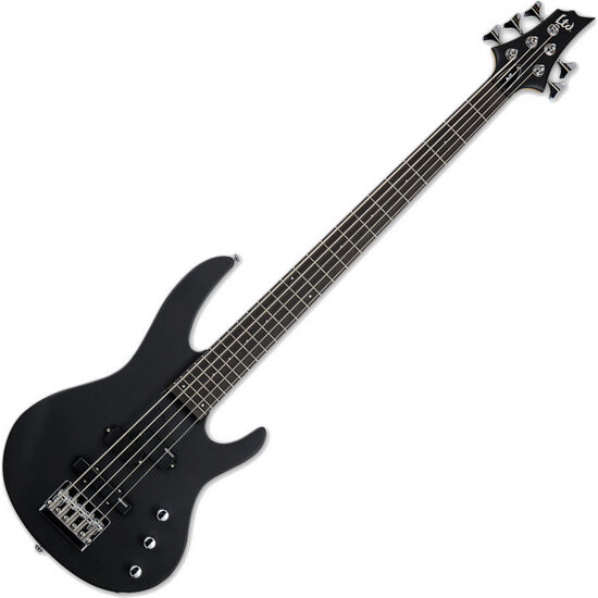 Chitara bass ESP Ltd B-15 Kit BLKS 5 corzi black satin
