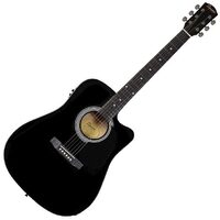 Chitara electro-acustica Squier by Fender SA-105CE BK neagra