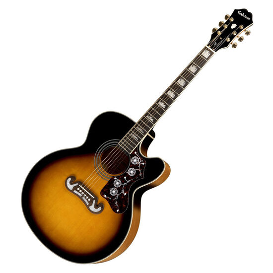 Chitara electro-acustica Epiphone EJ 200 SCE VS vintage sunburst