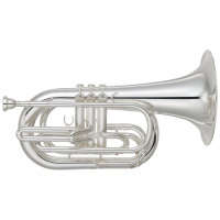 Corn bariton Sib Yamaha YBH-301MS , fanfara, argintat