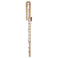 Flaut bass curbat Do Yamaha YFL-B441II , placa buza si chei din argint, chei acoperite