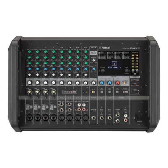 Mixer analogic cu amplificare Yamaha EMX7 , 12 canale, 2x710W