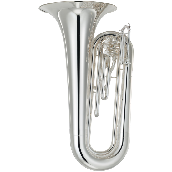 Tuba Sib Yamaha YBB-202MS , fanfara, argintata