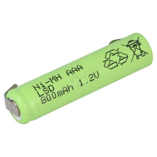 Produs: Acumulator AAA (R3) Ni-MH 1.2V 800mAH, cu urechi pentru lipire
