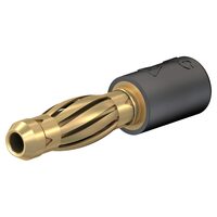 Adaptor banana 4mm, 25A 60VDC, neagra