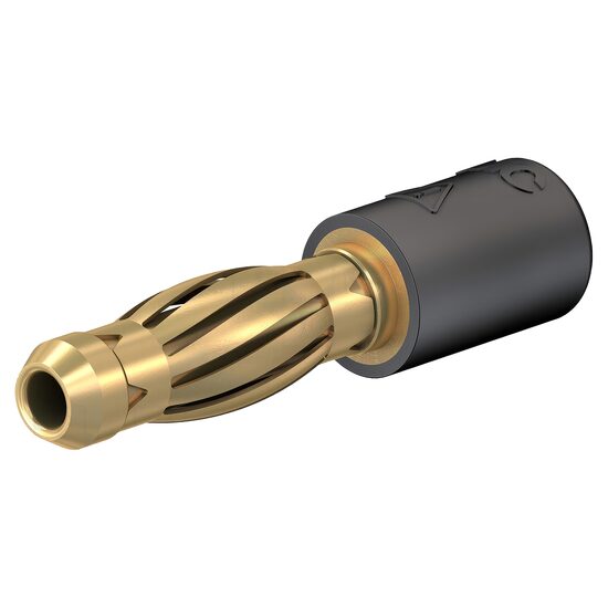 Adaptor banana 4mm, 25A 60VDC, neagra