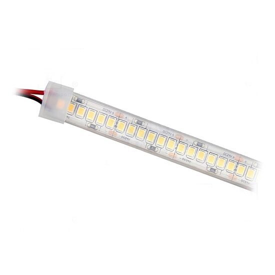 Banda LED alb rece, 2835, 24V, 120 LED/m, 10mm, PCB albe, IP65