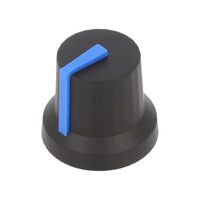 Buton potentiometru rotativ, cu indicator, ax 6mm, 16.8x14.5mm