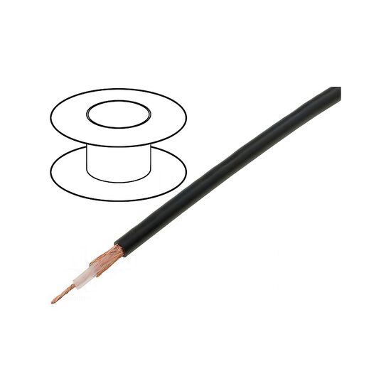 Cablu coaxial Madex RG58CU, litat, Cupru, izolatie PVC