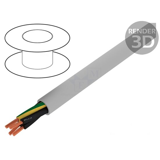 Cablu litat neecranat 4x0.5 Helukabel JZ500