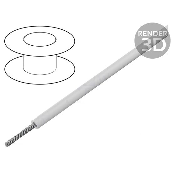 Cablu OLFLEX HEAT 260, litat, 1x26 AWG, PTFE,Alb