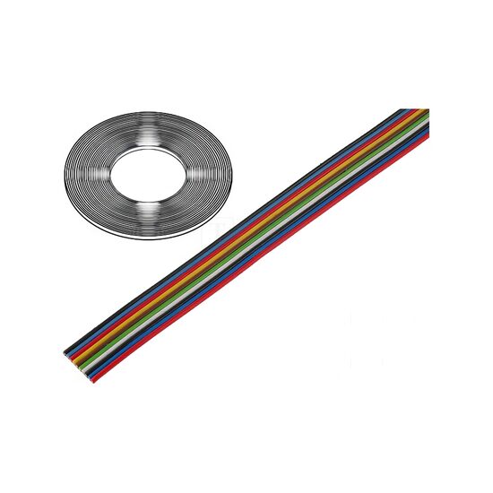 Cablu panglica banda 10x0.22mm2, Cu, litat, neecranat, PVC, 300V