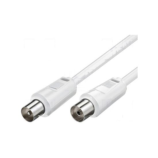 Cablu TV coaxial tata - mama Goobay, 2.5m, alb