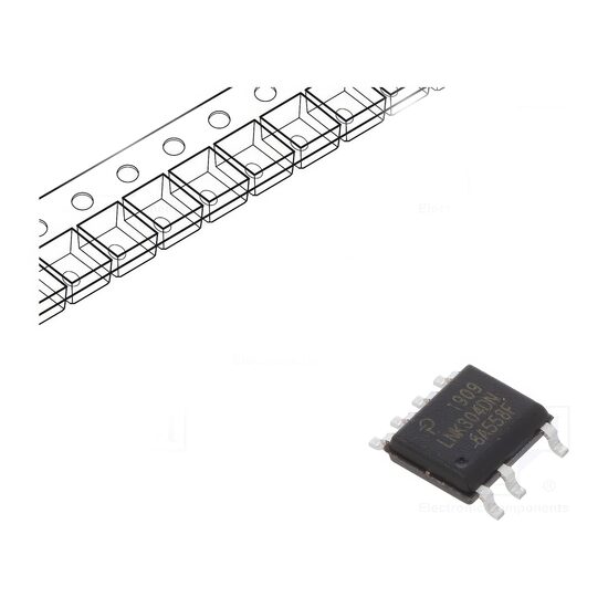Circuit integrat LNK304DN-TL: PMIC, AC/DC switcher, controller SMPS, 85-265VDC, SO-8C