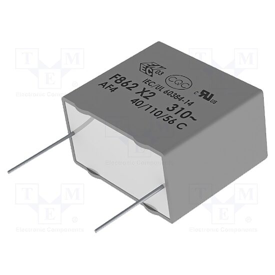 Condensator polipropilena 330nF/310VAC 630VDC X2, 18x16x10mm