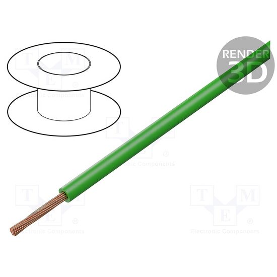 Conductor izolat cupru 1x0.22 FLRY verde
