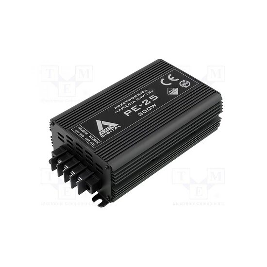 Convertor DC/DC, 24V-12V 25A, Uin 15-30VDC, Uout 13.8VDC