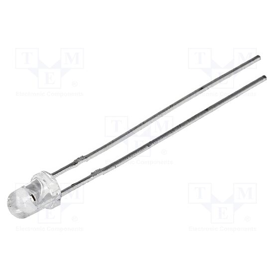 Emitator IR THT, 1-1.6V, 3mm, transparant