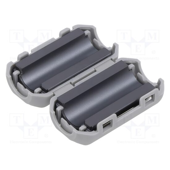 Ferita, doua piese, pe cablu rotund 35x28x9mm gri