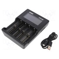 Incarcator acumulatori 18650 XTAR VC4SL , microprocesor, Li-lon, Ni-MH 1.2/3.6/3.7, 5Vdc