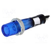 Lampa de control cu neon concav NI-2FBL 12V, albastru
