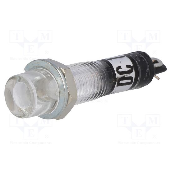 Lampa de control cu neon concav NI-2FWH 12V, alb