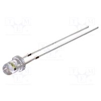 LED 12V 3mm alb rece 3000-4000mcd 30 grade