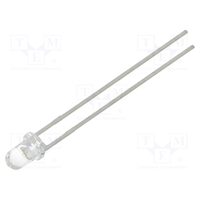 LED 3mm, alb rece, 2500-5000mcd