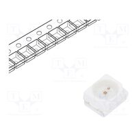 LED SMD 3528 PLCC2 rosie 542-1192mcd 3.5x2.8x1.9mm