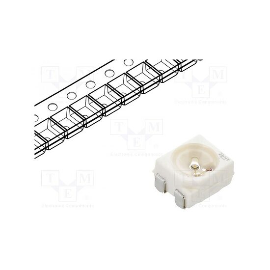 LED SMD 3528 PLCC4 albastru 280-710mcd, 120gr