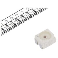 LED SMD 3528 PLCC4, rosu, 1.21-2.42 lm, 355-900mcd, 3c4x3x2.1mm