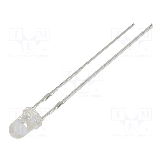 LED UV 30gr 20mA 114mW 360-370nm 3-3.8V THT