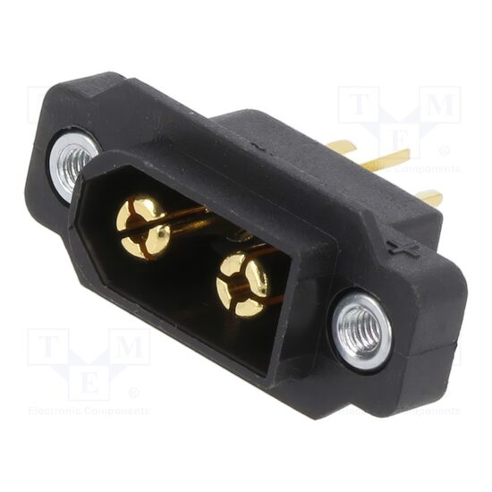 Mufa alimentare DC XT60 tata de panou, 2 pini, 500V 30A